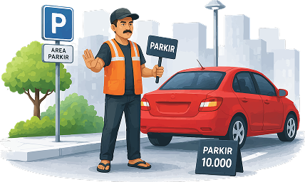 Parkir Liar Illustration